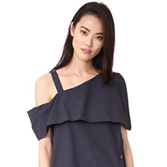 Anthropologie Blue CHIC Button Pocket Mini Dress - Picture 5 of 6